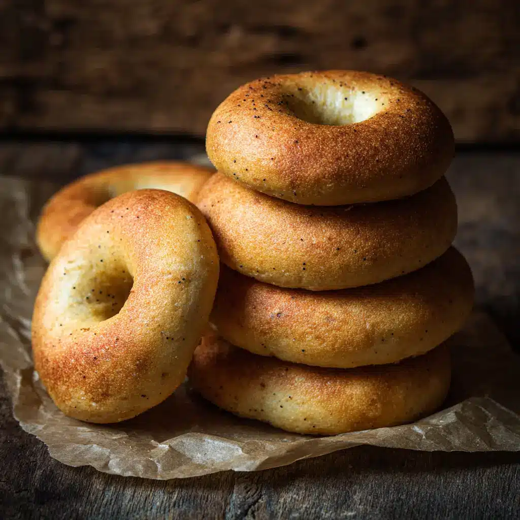 Low carb high protein bagels fresh from oven